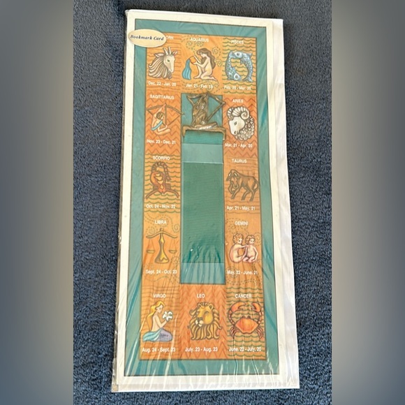NWT🌟VINTAGE🗝️SEAGULL💫1993 Pewter Sagittarius ♐ Zodiac Sign Bookmark + Card - Picture 3 of 7